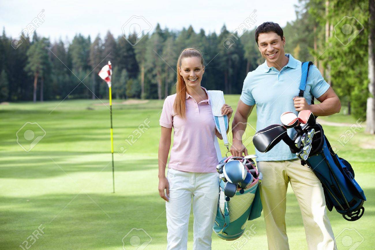 Golf course with professional golfer - Global Golf Internship